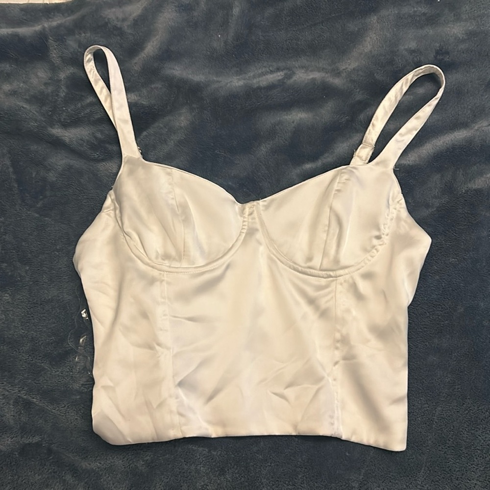 White corset top